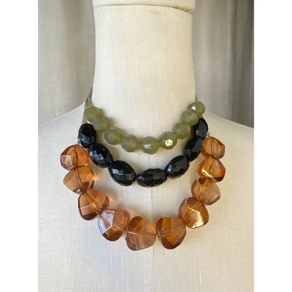 Large Beaded Layered Necklace - Picture 1 of 2